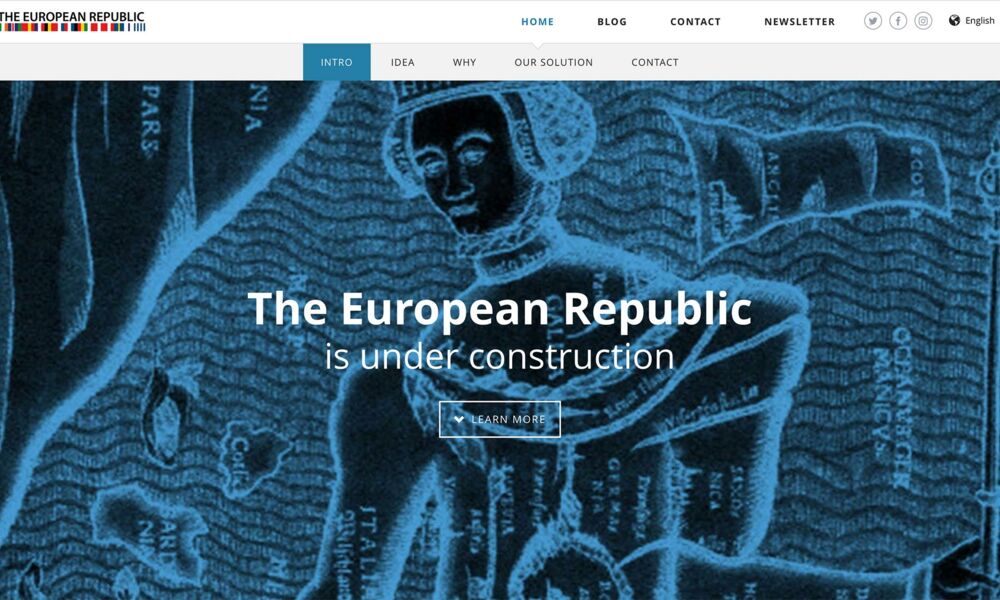 <p><strong>Europäische Republik</strong><br />Design, Programmierung, Umsetzung: © Jan Kout<br /><a href="http://www.european-republic.eu" target="_blank">www.european-republic.eu</a></p>
